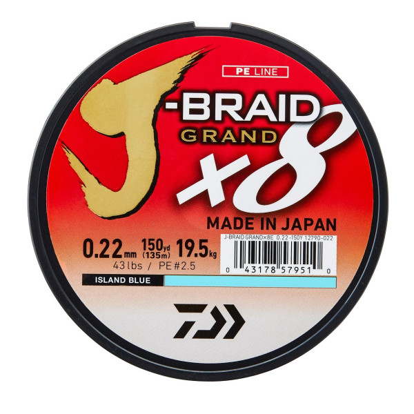 DAIWA J-Braid X Grand X8  Modrá Pletená šnúra