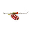 Rotačka s jednohákom Cormoran Bullet Single Hook strieborná s červenými pásikmi