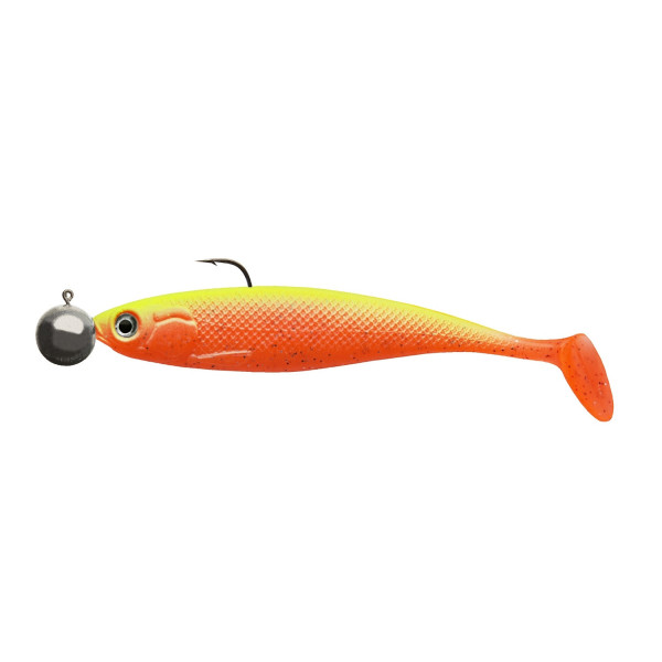 Gumené nástrahy Cormoran Action Fin Shad Ready to Fish orange candy