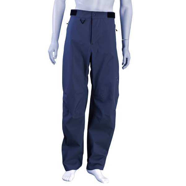 DAIWA RAINMAX Stretch Trousers Indigo Blue nepremokavé rybárske nohavice detail z predu