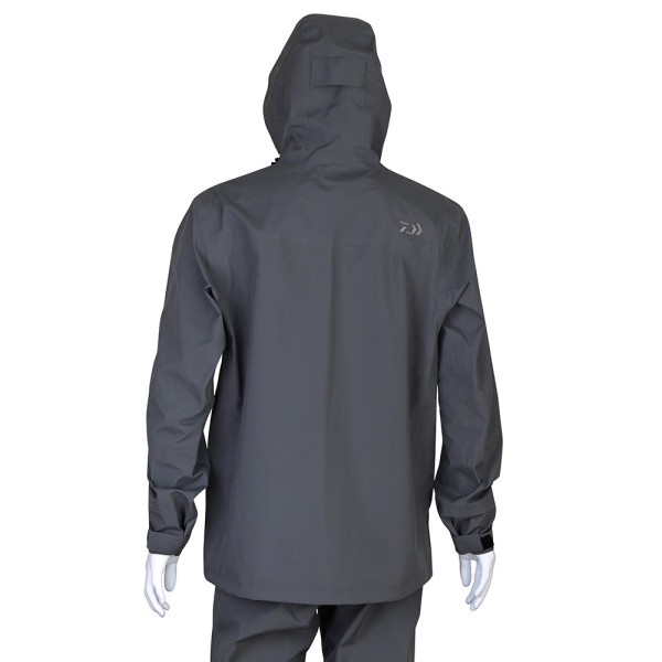 DAIWA RAINMAX Stretch Rain Jacket Steel Grey zadný pohľad